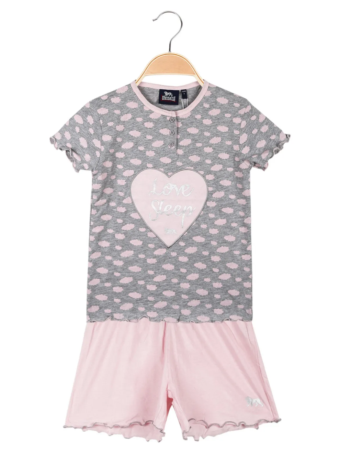 Lonsdale Pigiama corto da bambina in cotone