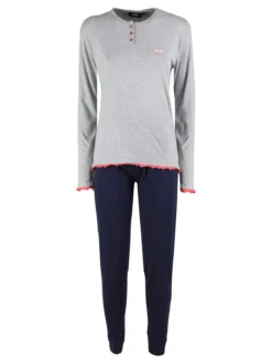 Lonsdale Pigiama lungo da donna in cotone