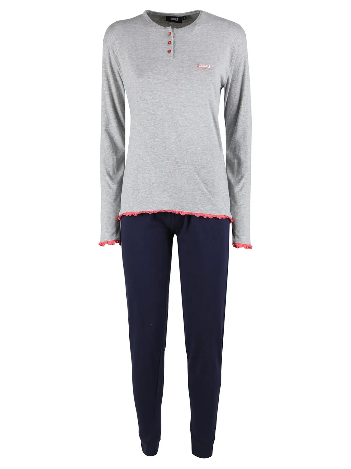 Lonsdale Pigiama lungo da donna in cotone