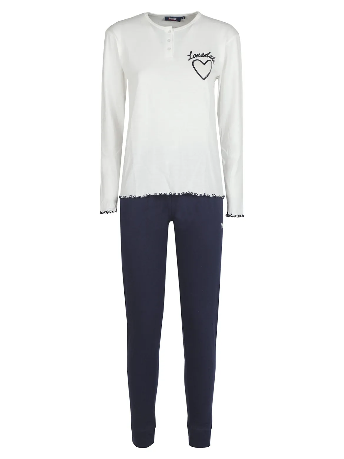 Lonsdale Pigiama lungo da donna in cotone
