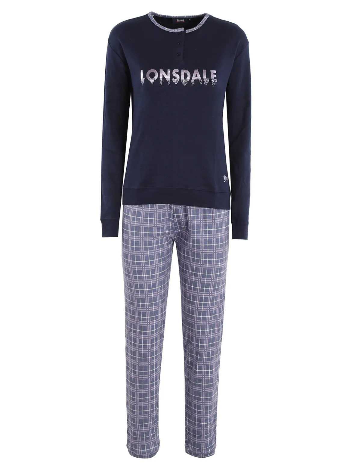 Lonsdale Pigiama lungo da donna in cotone