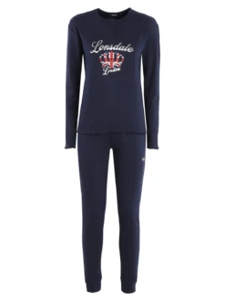 Lonsdale Pigiama lungo da donna misto cotone