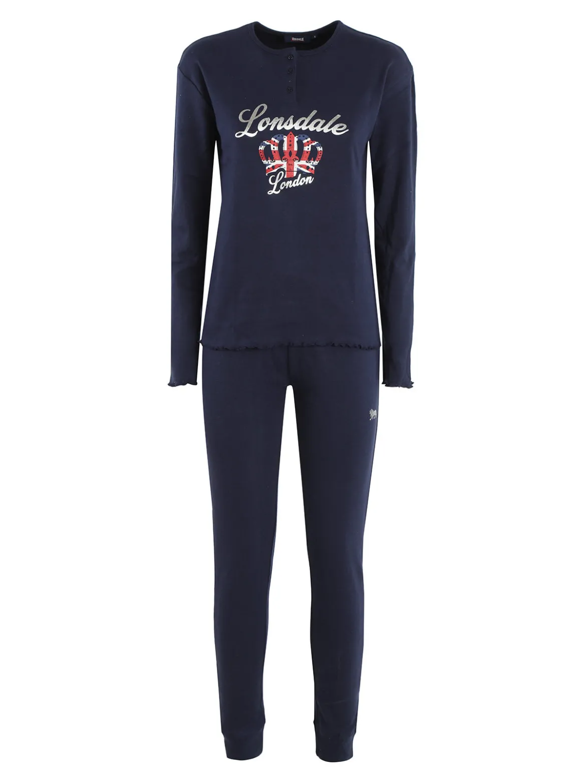 Lonsdale Pigiama lungo da donna misto cotone