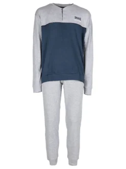 Lonsdale Pigiama lungo da uomo in cotone interlock