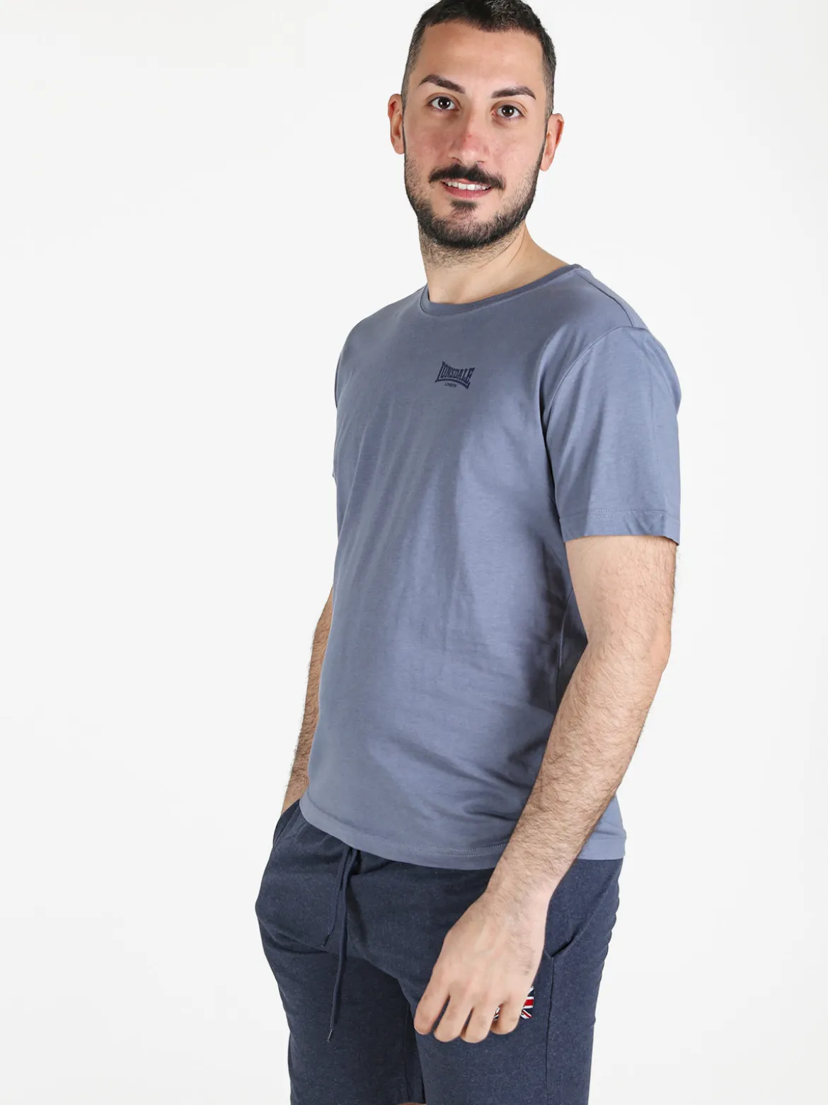 Lonsdale T-shirt da uomo in cotone con logo
