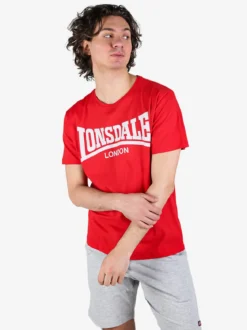 Lonsdale T-shirt da uomo in cotone con logo