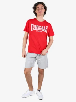 Lonsdale T-shirt da uomo in cotone con logo