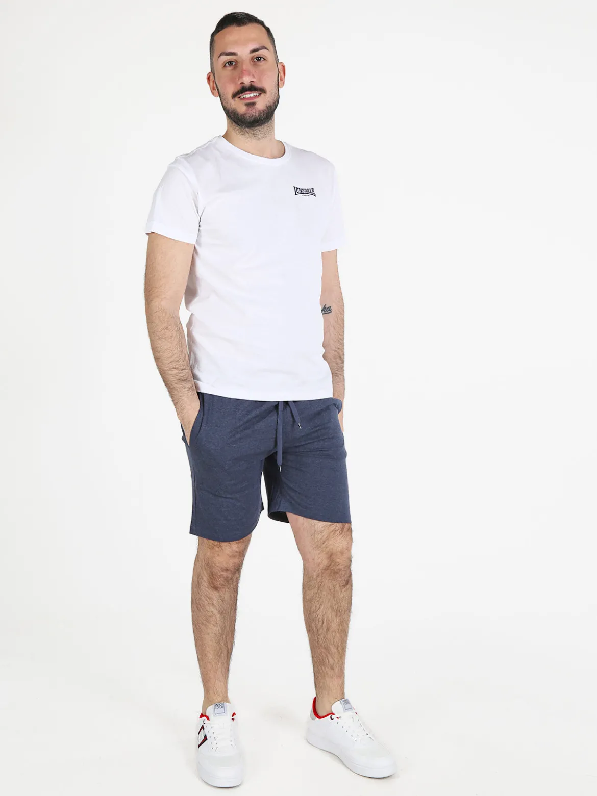 Lonsdale T-shirt da uomo in cotone con logo