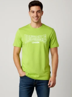 Lonsdale T-shirt da uomo in cotone con logo - mela