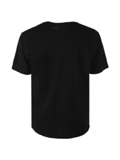 Lonsdale T-shirt da uomo in cotone con maxi stampa logo - nero