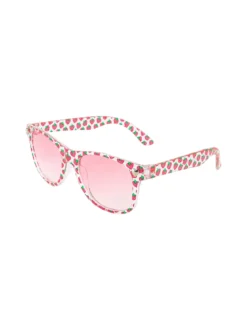 Looks Style Occhiali da sole da bambina con disegni - fragola