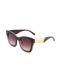 Looks Style Occhiali da sole squadrati da donna - marrone
