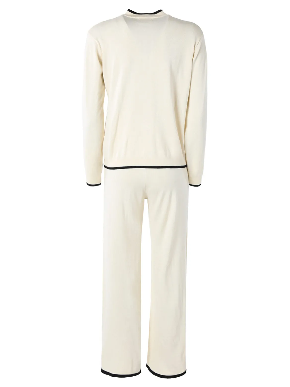 Lormar SELFIE Completo tuta da donna full zip in maglia leggera rasata - panna