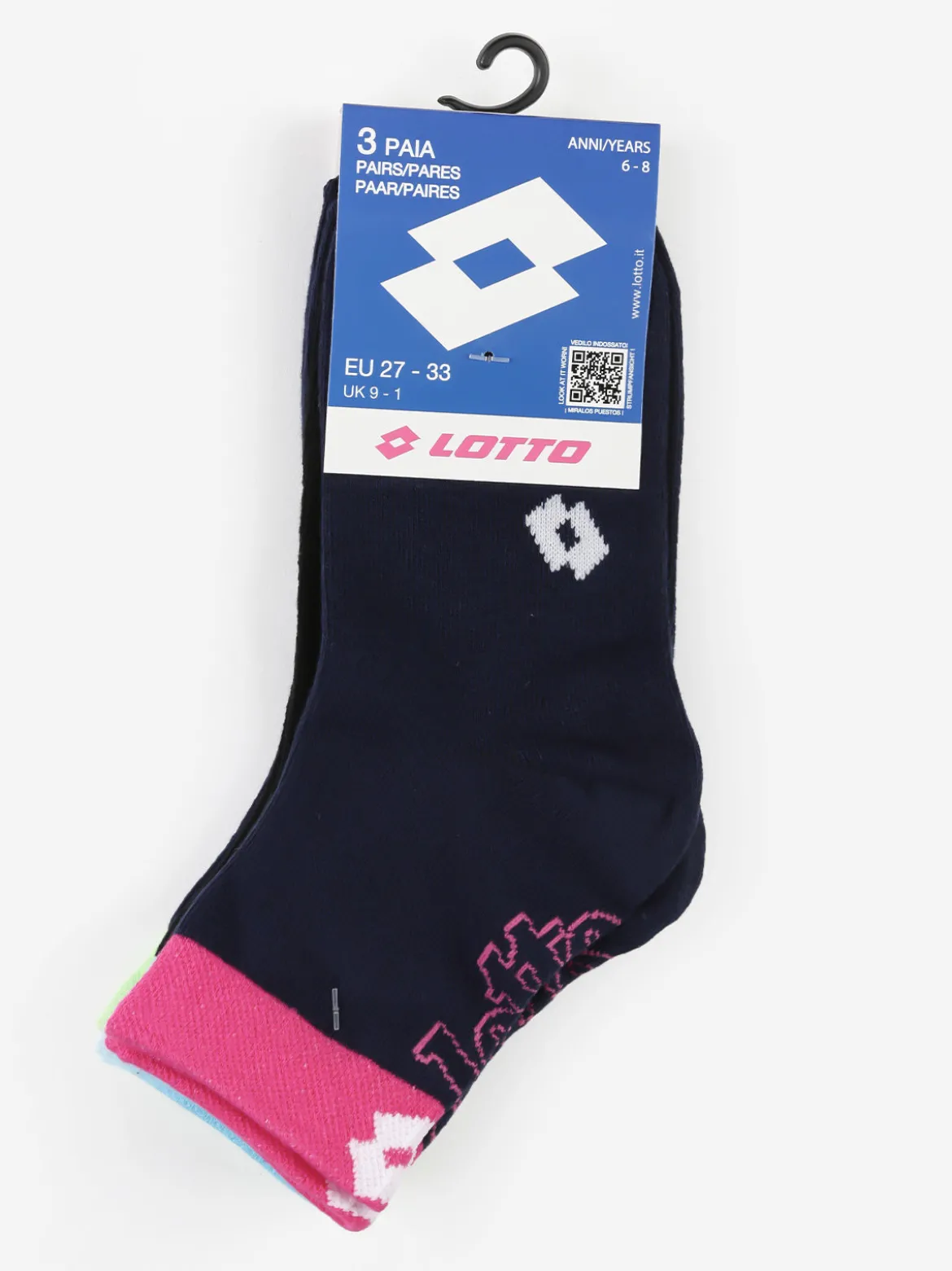 Lotto Calze midi da bambina 3 PAIA