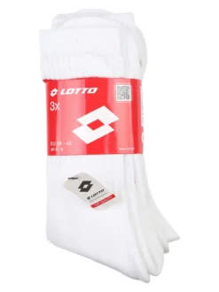 Lotto Confezione da 3 paia di calze tennis unisex - bianco