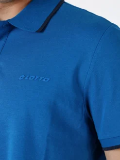 Lotto Polo da uomo in cotone a maniche corte - bluette