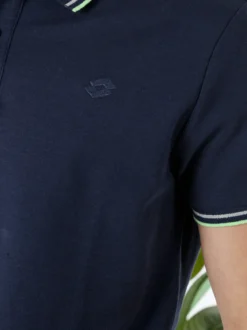 Lotto Polo da uomo in cotone a maniche corte - blu scuro
