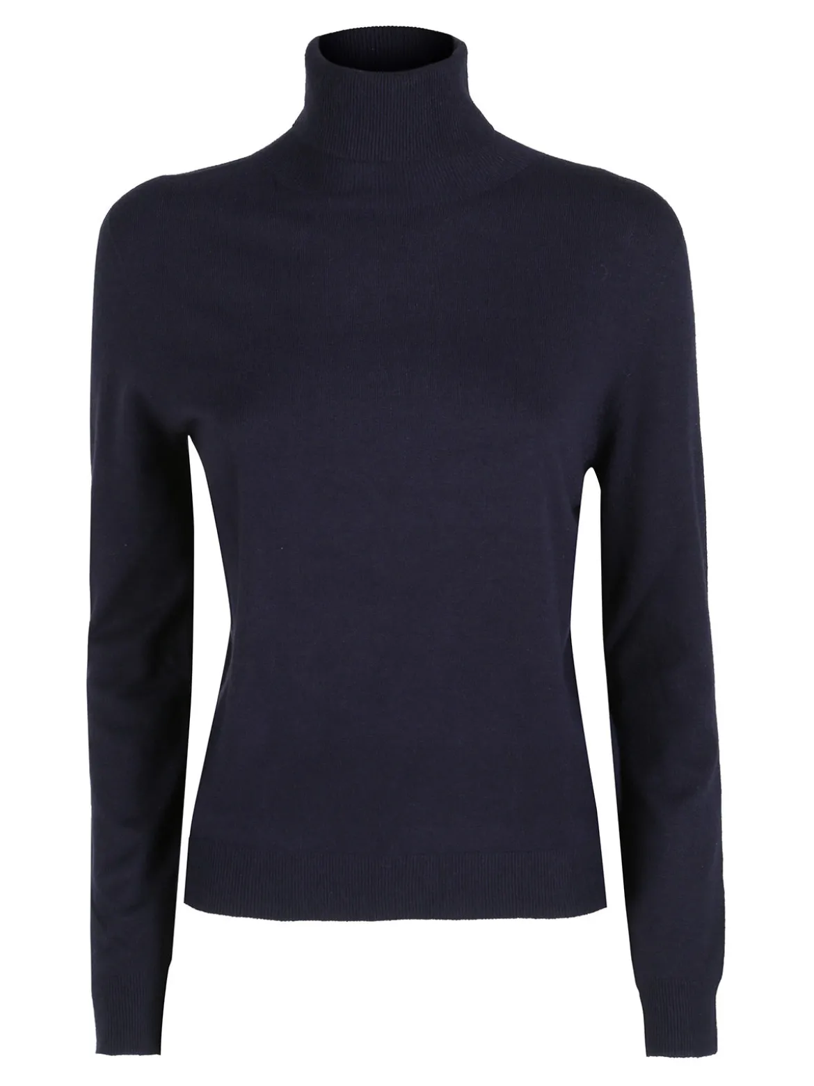 Louise Doro Dolcevita donna in maglia tinta unita - blu scuro