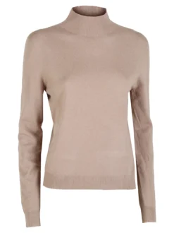 Louise Doro Pullover donna in maglia a collo alto - marrone