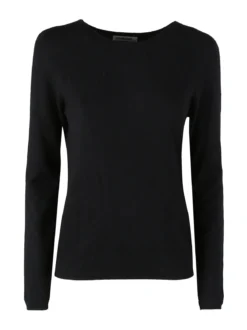 Louise Doro Pullover donna in maglia misto lana - nero