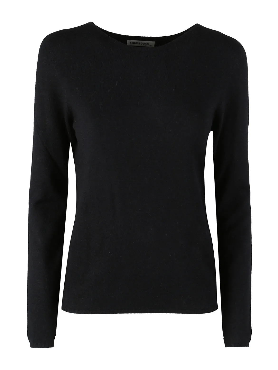 Louise Doro Pullover donna in maglia misto lana - nero