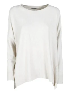 Louise Doro Pullover in maglia donna oversize - panna