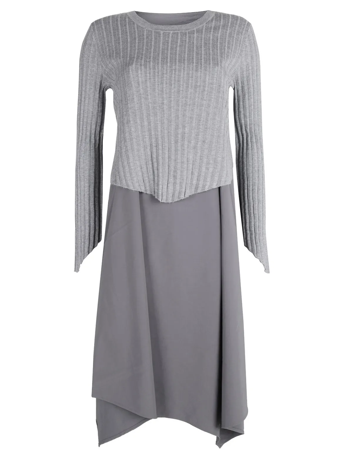 Louise Doro Set abito lungo da donna con maglia girocollo