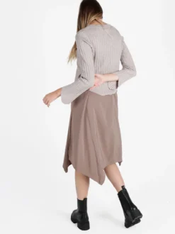Louise Doro Set abito lungo da donna con maglia girocollo