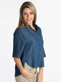 Louise Orop Camicia donna effetto jeans