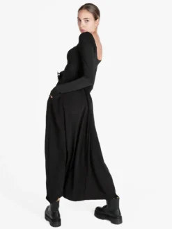 Lovery Abito lungo da donna a maniche lunghe