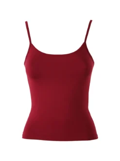 Lovery Top donna con spalline strette - bordeaux