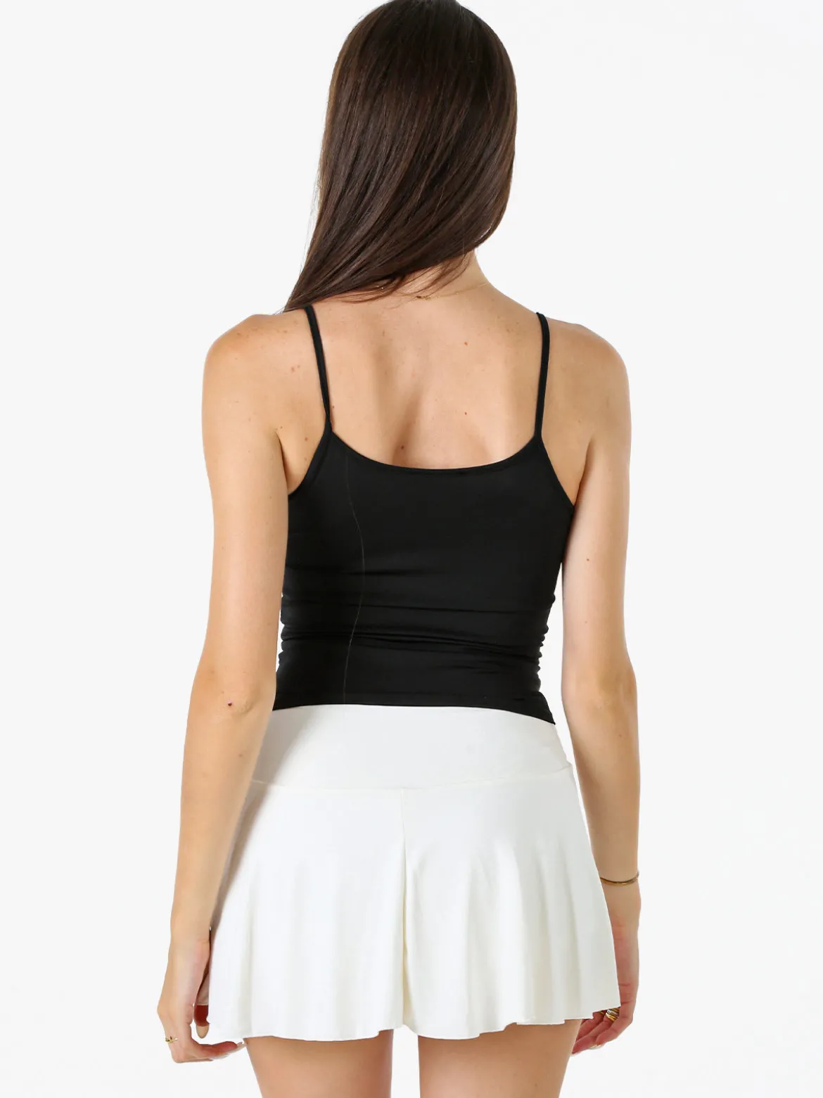 Lovery Top donna con spalline strette - nero