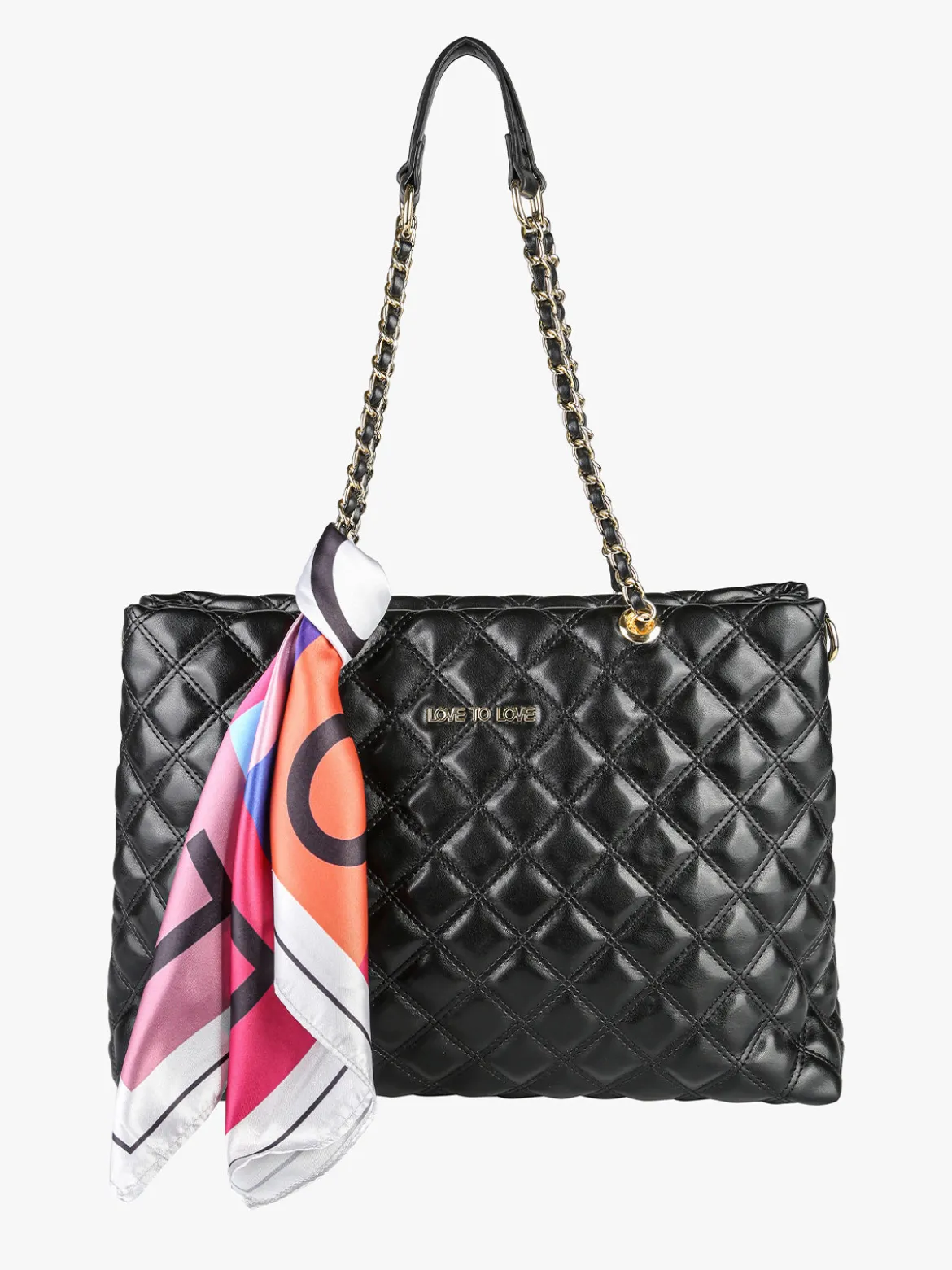 Love To Love Borsa donna trapuntata con doppi manici a catena