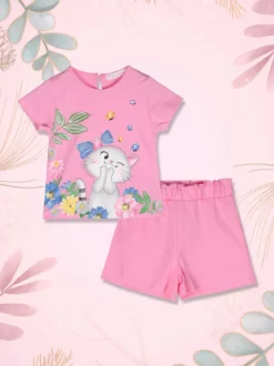 Luisa Chic Completo corto da neonata con t-shirt e shorts