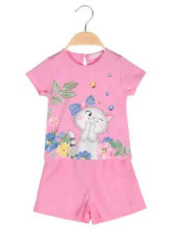 Luisa Chic Completo corto da neonata con t-shirt e shorts