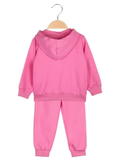 Luisa Chic Completo tuta 3 pezzi da neonata con cappuccio e zip - fucsia