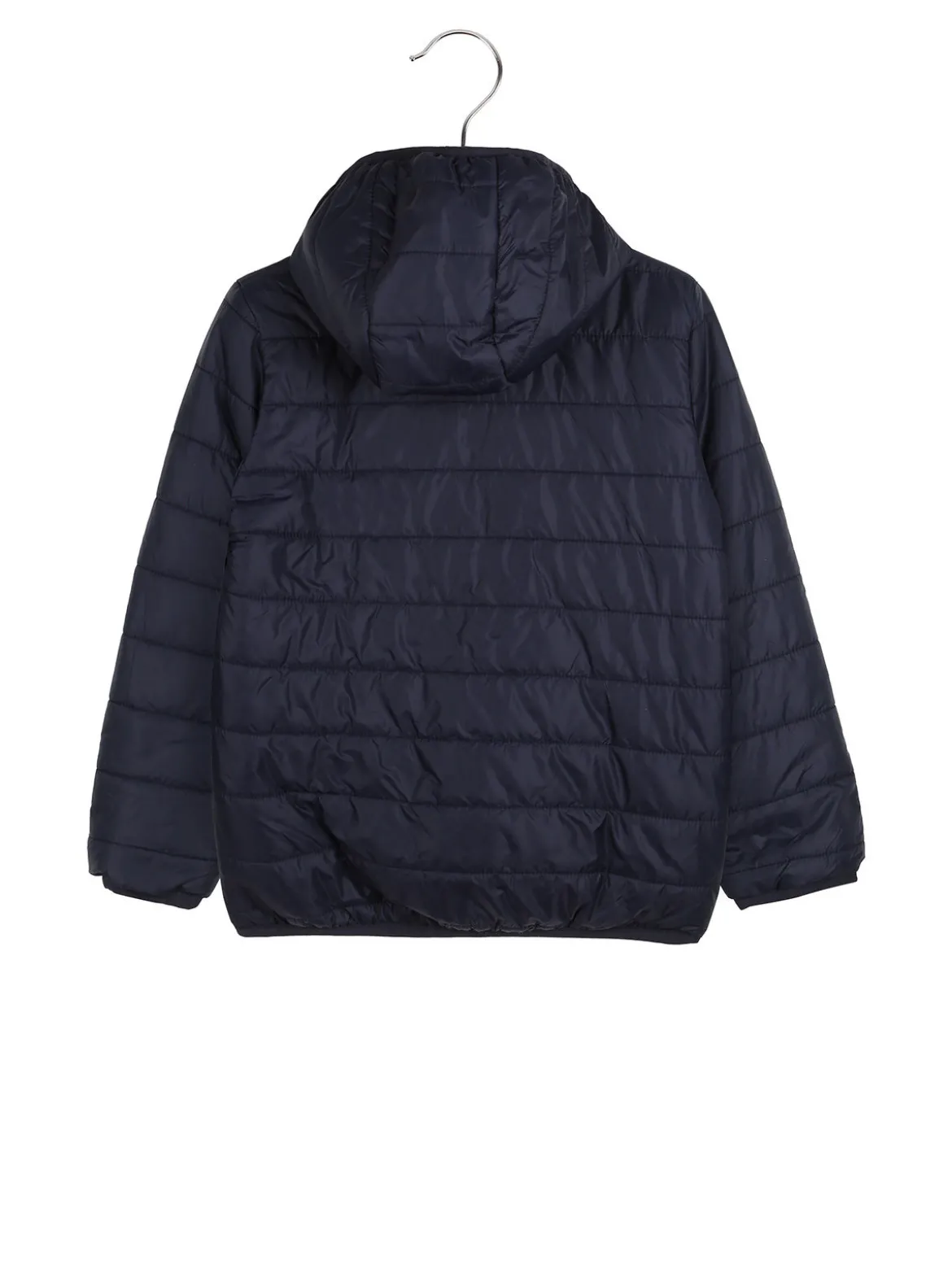 Luisa Chic Giubbino 100 grammi da bambina reversibile con cappuccio e zip - blu scuro