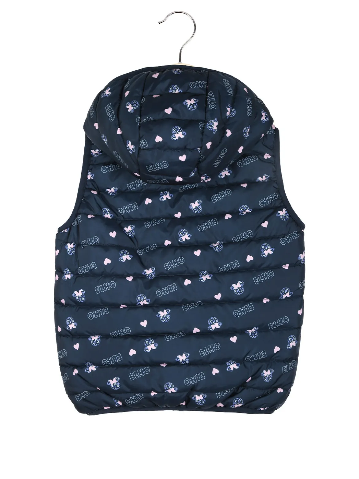 Luisa Chic Giubbino smanicato da bambina con cappuccio e zip - blu scuro