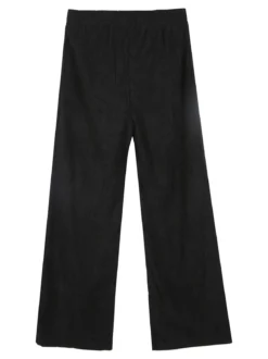 Luisa Chic Pantaloni da bambina a costine in velluto - nero