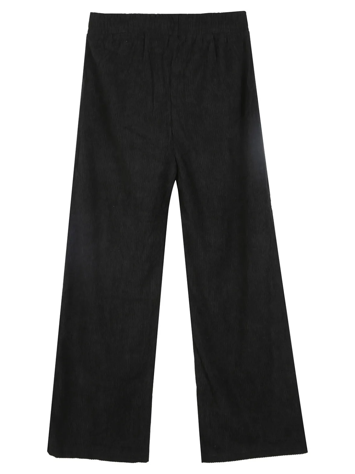 Luisa Chic Pantaloni da bambina a costine in velluto - nero