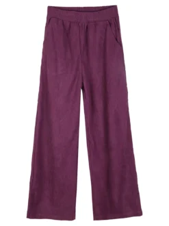 Luisa Chic Pantaloni da bambina a costine in velluto - viola
