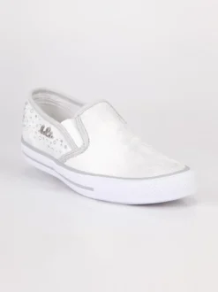 Lulu' Sneakers slip on con pizzo Bianco