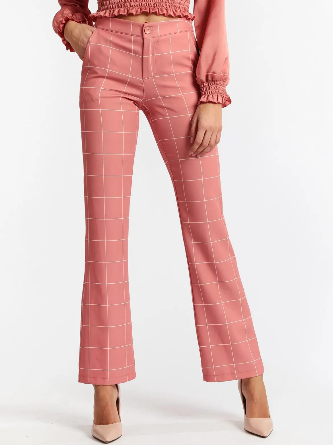 Lumina Pantaloni classici a quadri