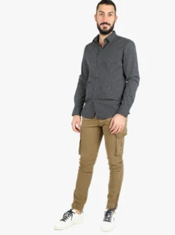 Lurvy Camicia uomo maniche lunghe in cotone