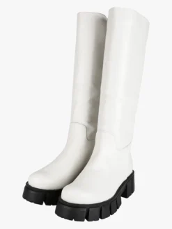 Made In Italy - Dolce Moda Stivali in pelle da donna con suola carrarmato