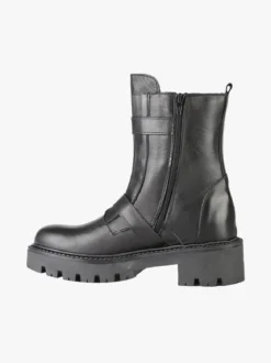 Made In Italy Stivaletti biker in pelle da donna