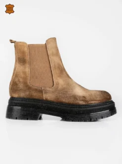 Made In Italy Stivaletti in pelle scamosciata da donna
