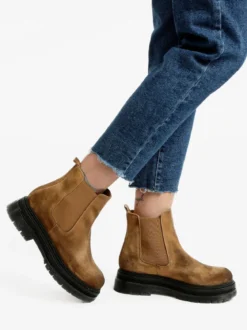 Made In Italy Stivaletti in pelle scamosciata da donna
