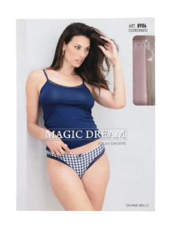 Magic Dream Coordinato intimo da donna con top e slip a quadretti