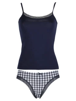Magic Dream Coordinato intimo da donna con top e slip a quadretti